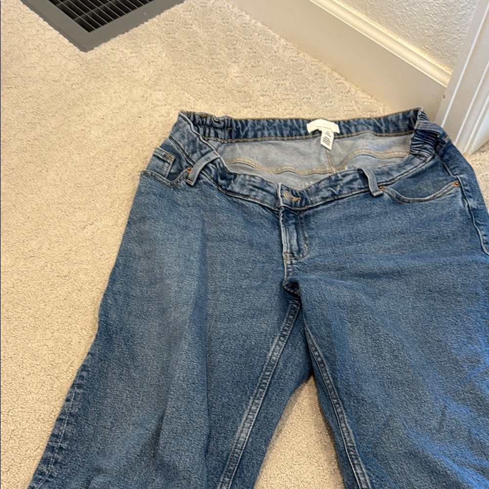 H&M Mama (Maternity) Blue Wide Leg Jeans